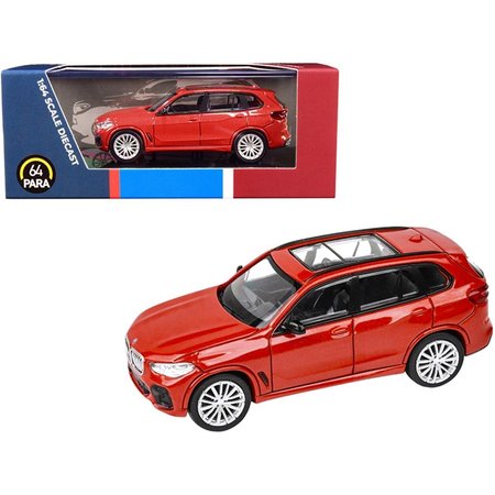 PARAGON 3 in. 1-64 Scale Toronto BMW X5 Diecast Model Car with Sunroof, Metallic Red PA-55185